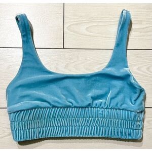 Laina‎ Rauma Sweet Heart Leisure Collection Size Medium Blue Velvet Top